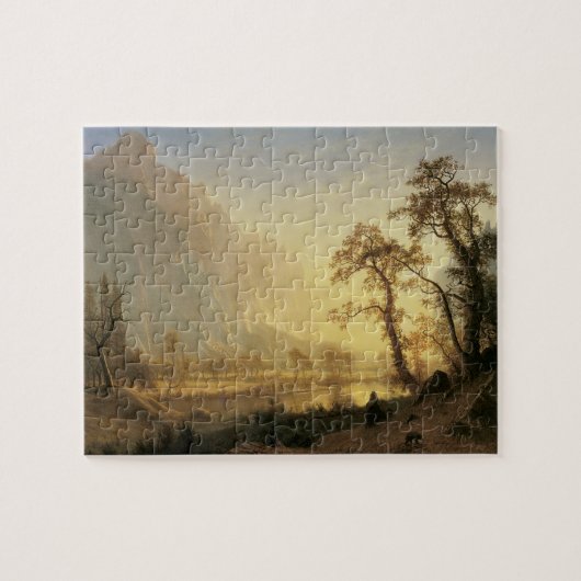 Sunrise, Yosemite Valley von Albert Bierstadt Puzzle (Horizontal)