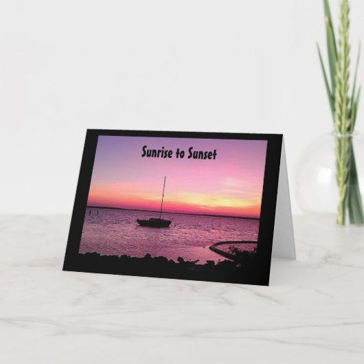 SUNRISE ZUM ZWEIMAL - GLÜCKLICHER GEBURTSTAG KARTE (Vorderseite)