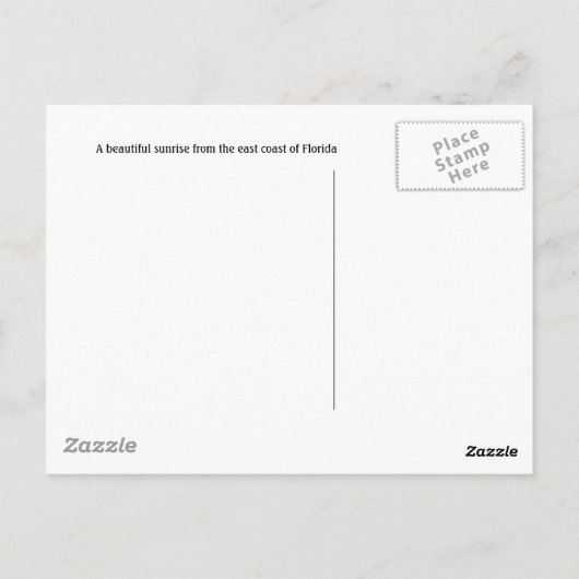 SunriseA Postkarte (Rückseite)