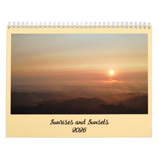 Sunrises and Sunsets 2026 Kalender (Titelbild)