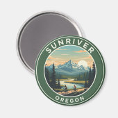 Sunriver Oregon Travel Magnet (Vorderseite/Rückseite)
