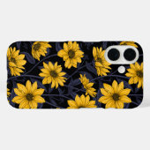 Sunroot, wilde Sonnenblumen in Gelb und Blau Case-Mate iPhone Hülle (Rückseite (Horizontal))