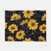 Sunroot, wilde Sonnenblumen in Gelb und Blau Fußmatte (Vorderseite)
