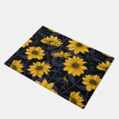 Sunroot, wilde Sonnenblumen in Gelb und Blau Fußmatte (Schrägansicht)