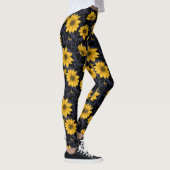 Sunroot, wilde Sonnenblumen in Gelb und Blau Leggings (Rechts)