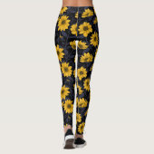 Sunroot, wilde Sonnenblumen in Gelb und Blau Leggings (Rückseite)