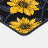 Sunroot, wilde Sonnenblumen in Gelb und Blau Schreibtischunterlage (Ecke)