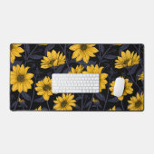 Sunroot, wilde Sonnenblumen in Gelb und Blau Schreibtischunterlage (Tastatur & Maus)