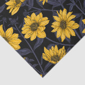 Sunroot, wilde Sonnenblumen in Gelb und Blau Seidenpapier (Ausschnitt)