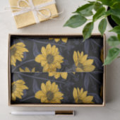 Sunroot, wilde Sonnenblumen in Gelb und Blau Seidenpapier (Geschenk)