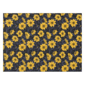 Sunroot, wilde Sonnenblumen in Gelb und Blau Tischdecke (Vorderseite (Horizontal))