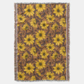 Sunroot, wilde Sonnenblumen in Gelb und Braun Decke (Vorderseite Vertikal)