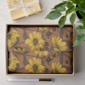 Sunroot, wilde Sonnenblumen in Gelb und Braun Seidenpapier (Geschenk)