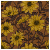 Sunroot, wilde Sonnenblumen in Gelb und Braun Stoff (Muster)