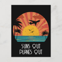 Suns Flugzeug raus, Vintager Sonnenuntergang rückg