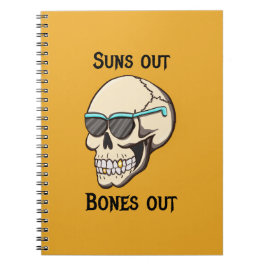 Suns Out Bones Out Spiral Notizbuch Notizblock