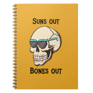Suns Out Bones Out Spiral Notizbuch Notizblock