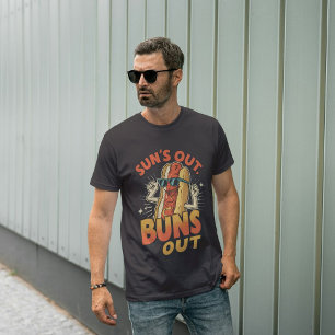 Sun's Out Buns Out - Funny Hotdog Pun Summer GRILL T-Shirt