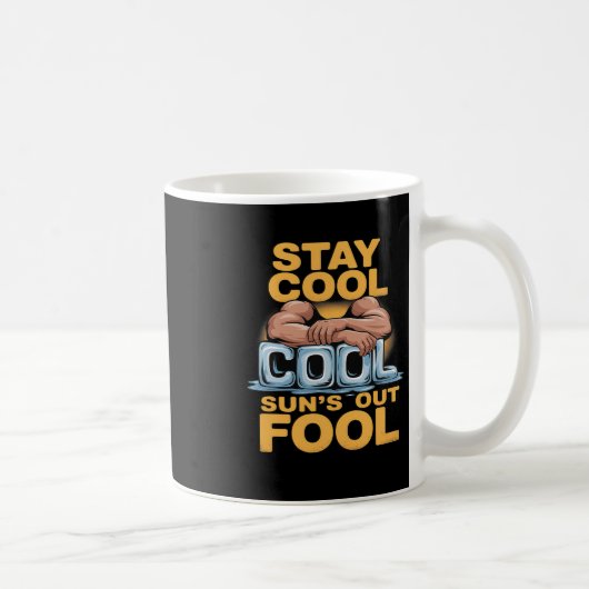 Sun's Out Fool Funny Summer Bodybuilding Spaß Kaffeetasse (Rechts)