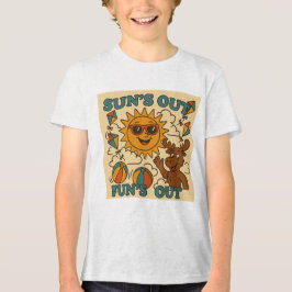 Sun's Out, Fun’s Out! - Retro Kids Summer T-Shirt Tri-Blend Shirt