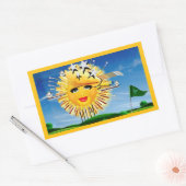 SUNS! SUNSHINE! SUNNY DAY OF GOLF! RECHTECKIGER AUFKLEBER (Umschlag)