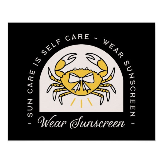 Sunscreen spf skin cancer prevention awareness poster (Vorderseite)