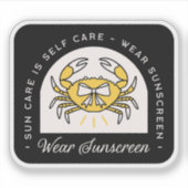Sunscreen spf sun uv protection reminder quotes aufkleber (Vorderseite)