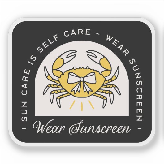Sunscreen spf sun uv protection reminder quotes aufkleber (Vorderseite)