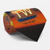 Sunset 1577 Monogramm Krawatte (Gerollt)