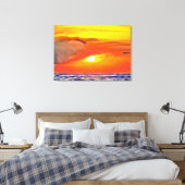 Sunset 2443 Original Art Leinwanddruck (Insitu (Schlafzimmer))