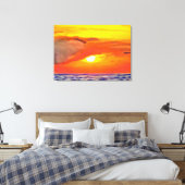 Sunset 2443 Original Art Leinwanddruck (Insitu (Schlafzimmer))