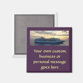 Sunset Abaft Cutom Magnet (Vorderseite/Rückseite)