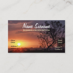 Sunset Abend Skype Business Card Visitenkarte