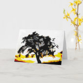 Sunset Abstracted Karte (Gelbe Blume)