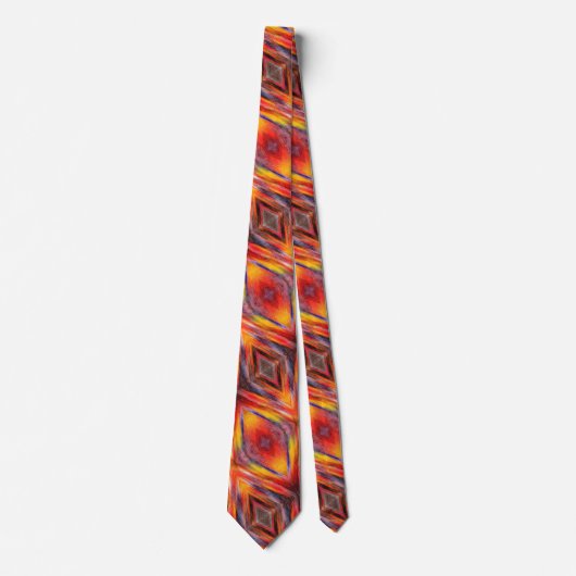Sunset Abstrakt Colors Neck Tie - Sommer Party Krawatte (Vorderseite)