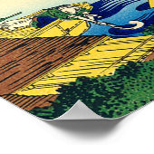 Sunset Across Ryōgoku Brücke Katsushika Hokusai Poster (Ecke)