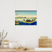 Sunset Across Ryōgoku Brücke Katsushika Hokusai Poster (Küche)