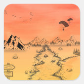 Sunset Adventure Path Sticker (Vorderseite)