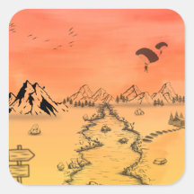 Sunset Adventure Path Sticker