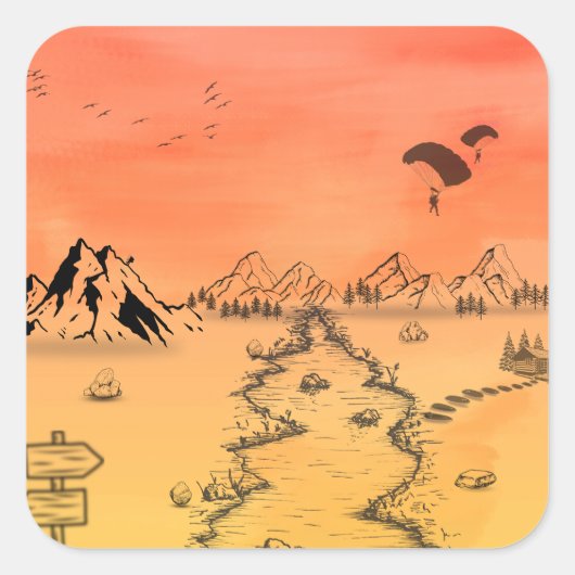 Sunset Adventure Path Sticker (Vorderseite)