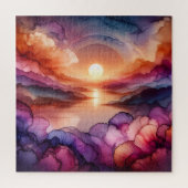 Sunset Alcohol Ink Puzzle (Vertikal)