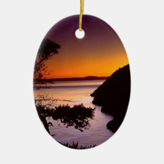 Sunset Anacortes Fidalgo Insel Keramik Ornament