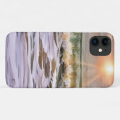 Sunset and Ocean Waves Art Phone Case (Rückseite (Horizontal))