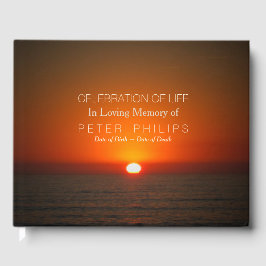 Sunset and Sea Celebration of Life Guest Book Gästebuch