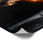 Sunset and Snowy Field Poster (Ecke)