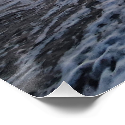 Sunset and soft waves poster (Ecke)