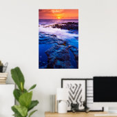 Sunset And Tide Pool In Hawaii Poster (Heimbüro)