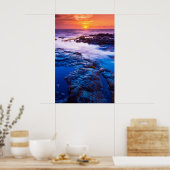 Sunset And Tide Pool In Hawaii Poster (Küche)