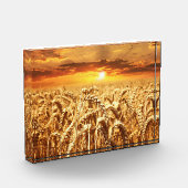 Sunset and Wheat Field Fotoblock (Links)