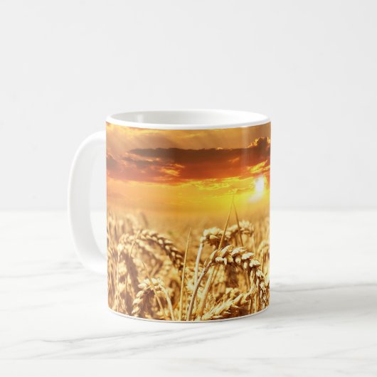 Sunset and Wheat Field Kaffeetasse (Vorderseite Links)